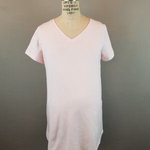 Maternity Pale Pink Short Sleeve Tee Shirt by Belly Basics Size Small New